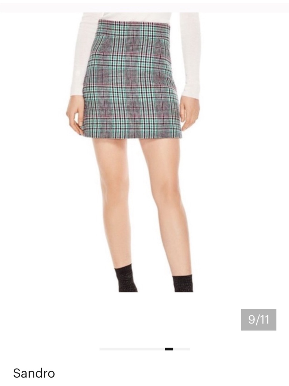 Sandro wool blend skirt